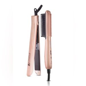 2 Royale genius heating element hot pink rose Hair Straightener and dryer Set